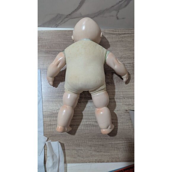 Vintage  Baby Doll Blue Eyes & Painted Features 16"Porcelain ceramic Cloth - Picture 6 of 12